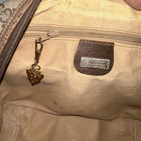 Authentic Gucci Vintage GG Supreme Double Handle Satchel Bag - Picture 13 of 16